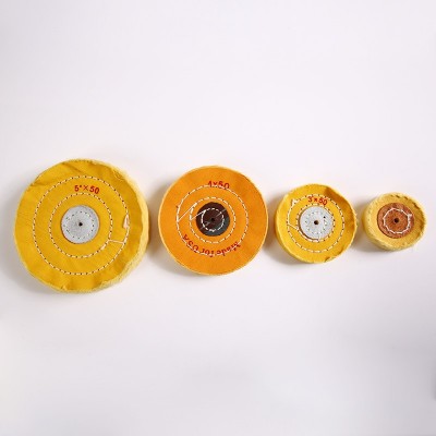 抛光布轮黄色珍珠布轮可加工定制黄软布轮棉布抛光轮