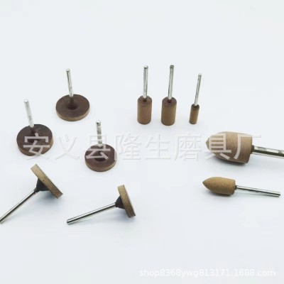 牛皮磨头 牛皮轮 牛皮打磨头 玉石打磨头3MM 6MM